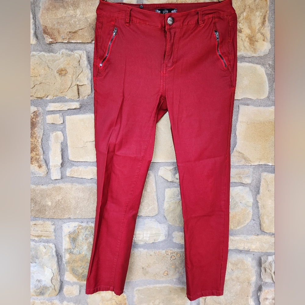 Tru Luxe red stretch skinny jeans